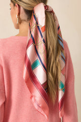 A Breezy Day Pink Multi Print Scarf
