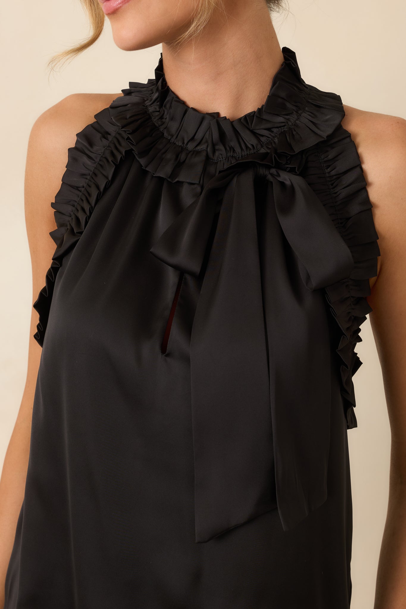 Prosperina Bellamy Black Ruffle Top