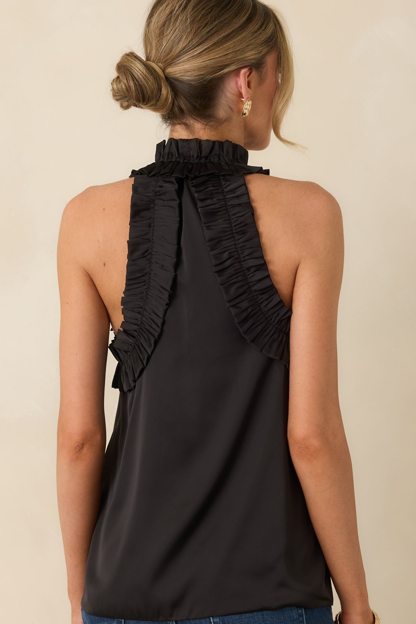 Prosperina Bellamy Black Ruffle Top