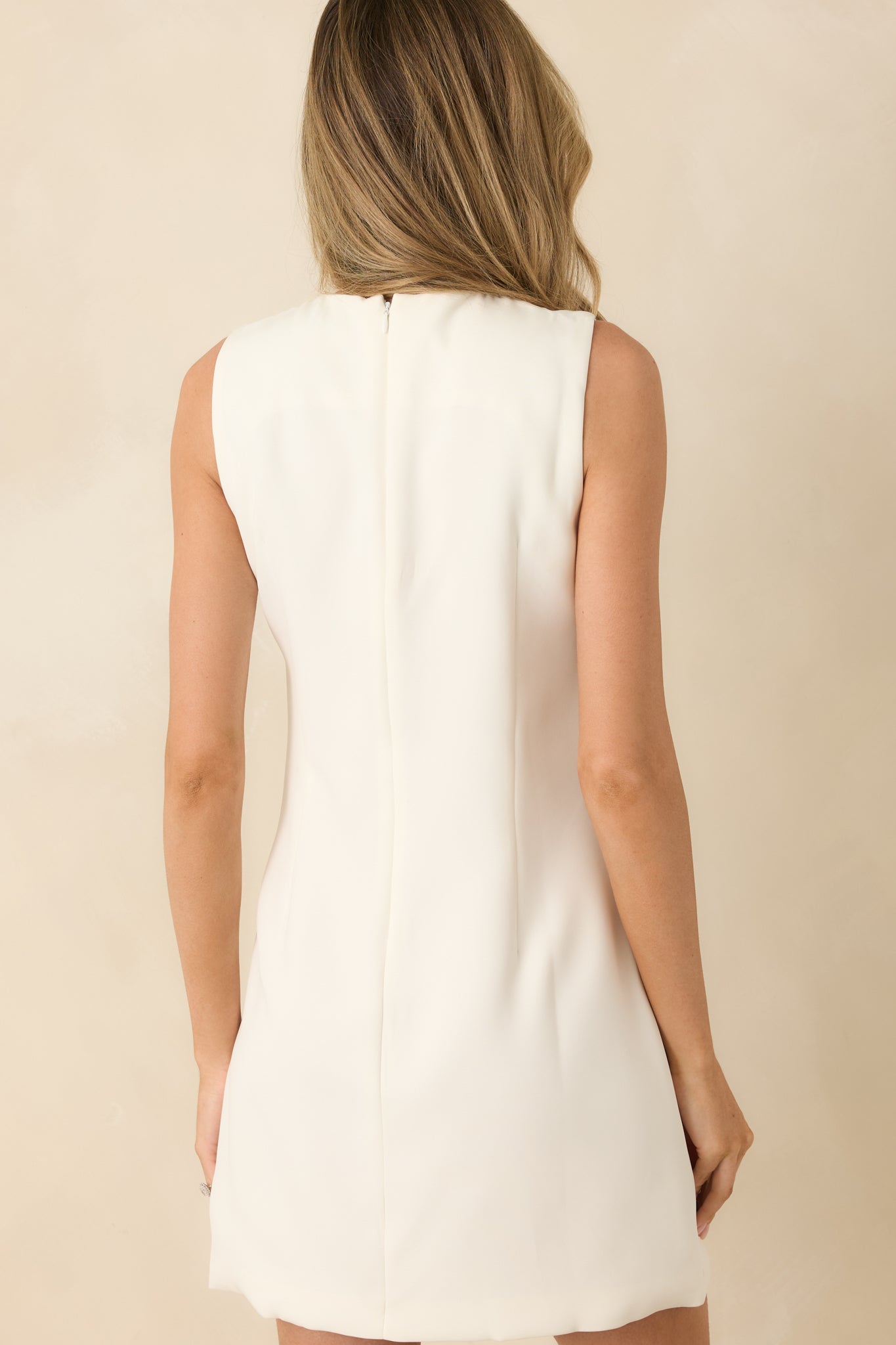 In Bloom Again Ivory Multi Floral Embroidered Mini Dress