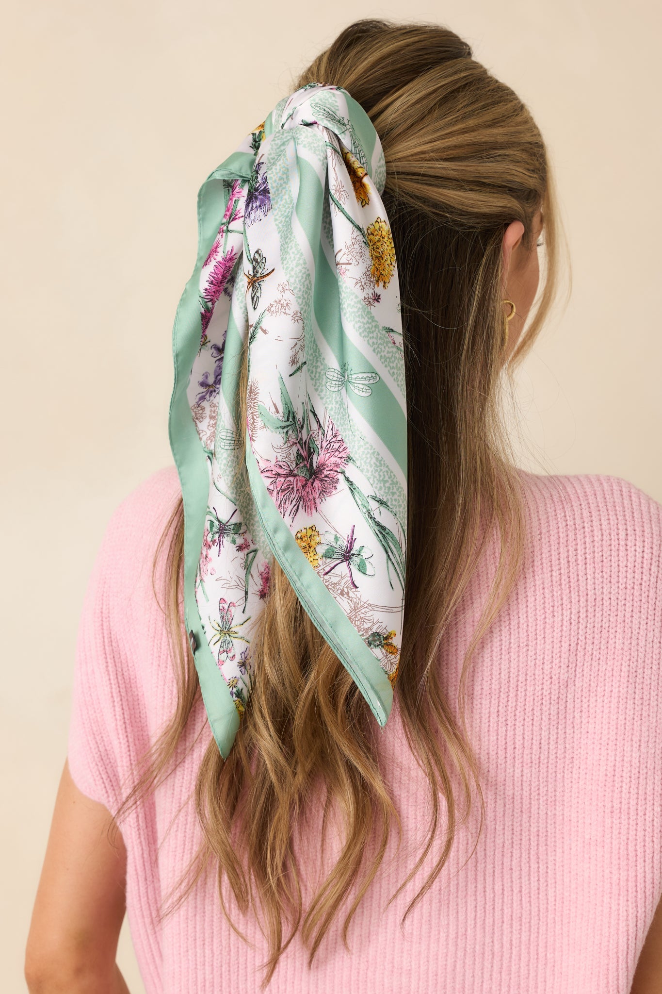 Floral Keepsake White Multi Floral Pattern Scarf