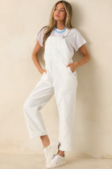 FRNCH Mermadia Ivory & Sky Blue Stripe Cotton Overalls