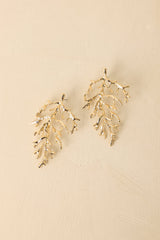 Going Coastal Gold Sculpted Coral Drop Earrings