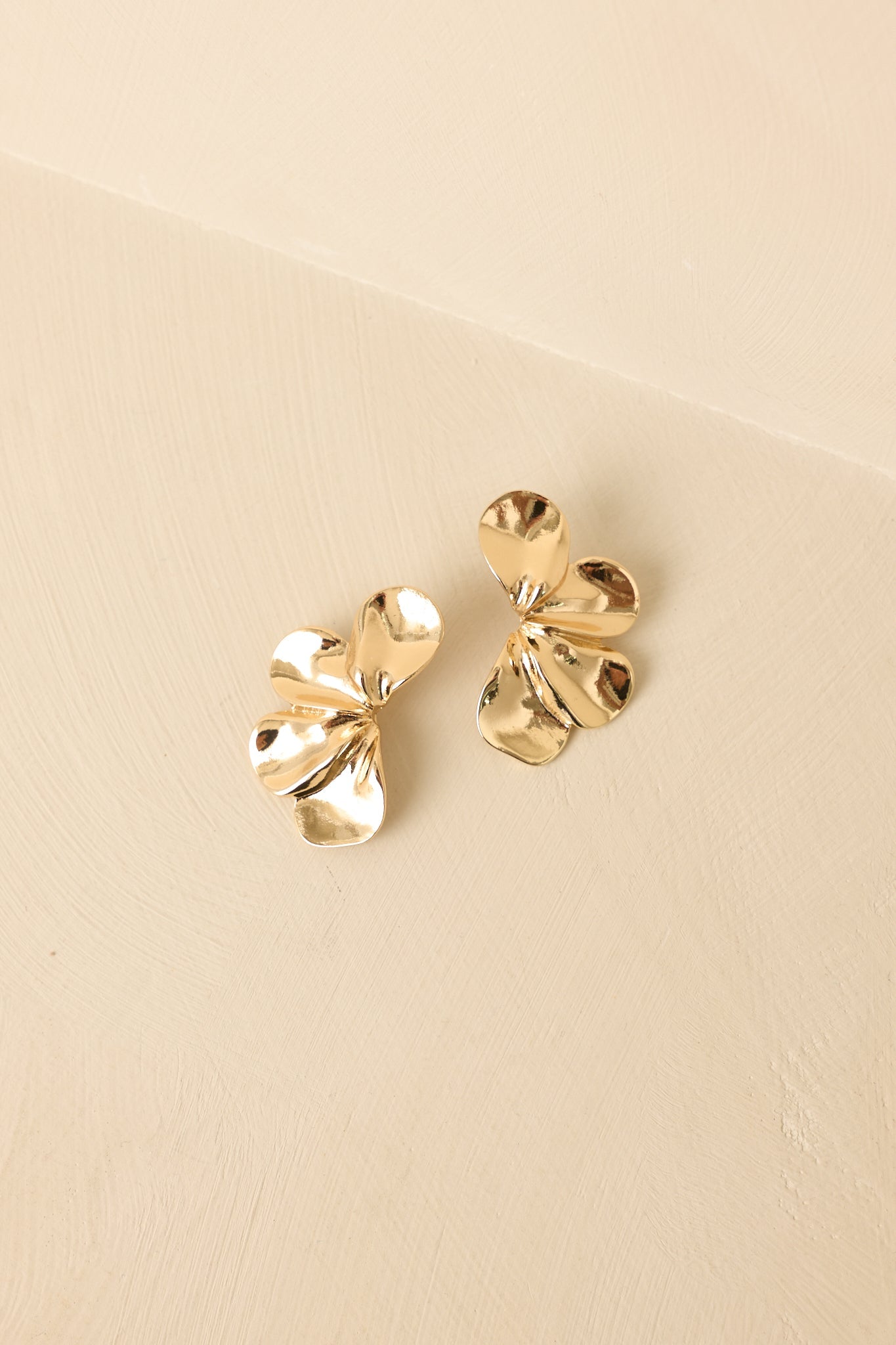 Petal to the Metal Gold Statement Drop Earrings