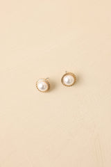 Timeless Touch Gold & Pearl Stud Earrings