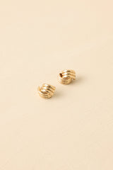 Golden Standard Knot Stud Earrings