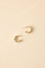Well Rounded Gold Circle Segmented Hoop Earrings
