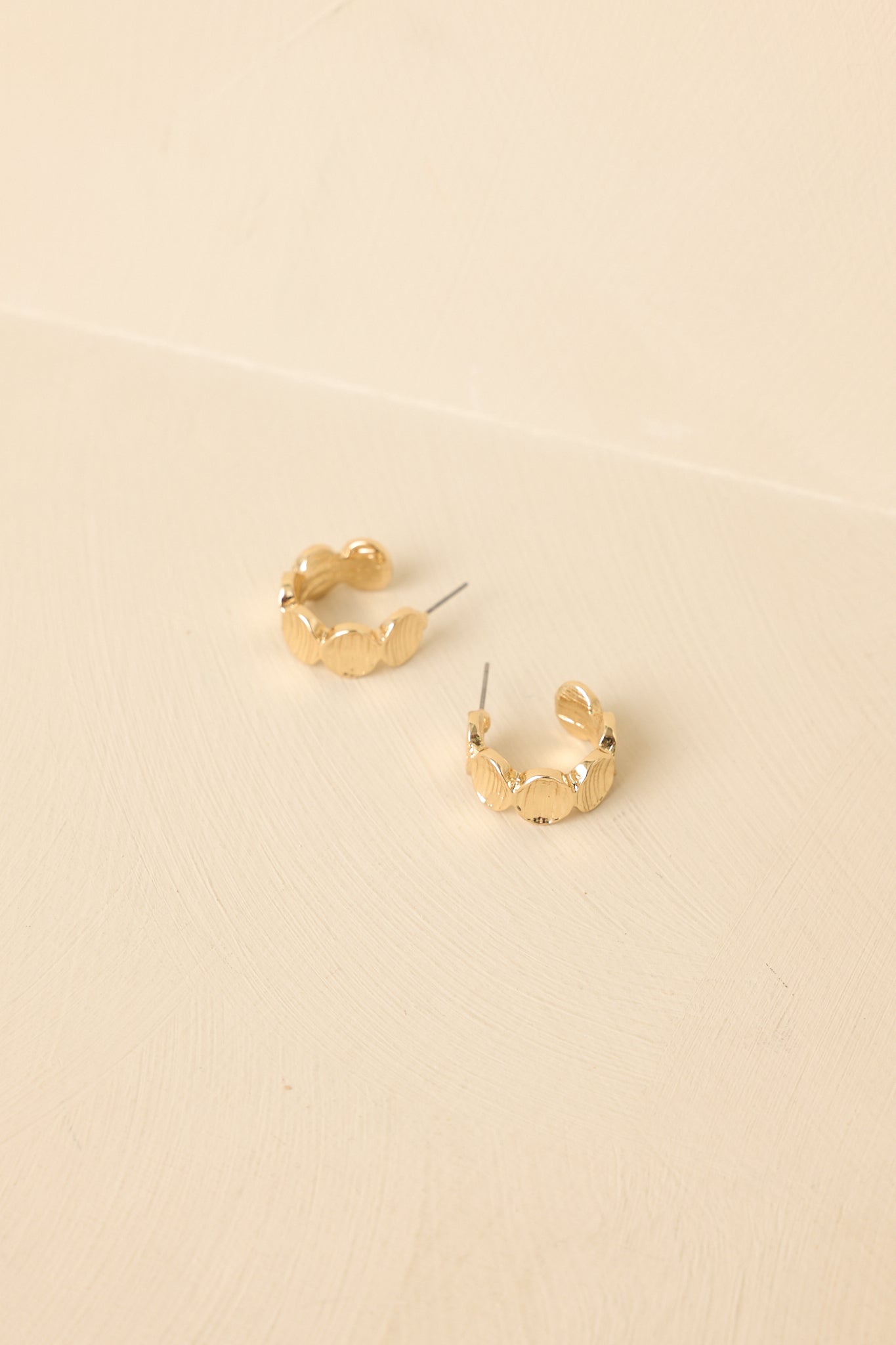 Well Rounded Gold Circle Segmented Hoop Earrings