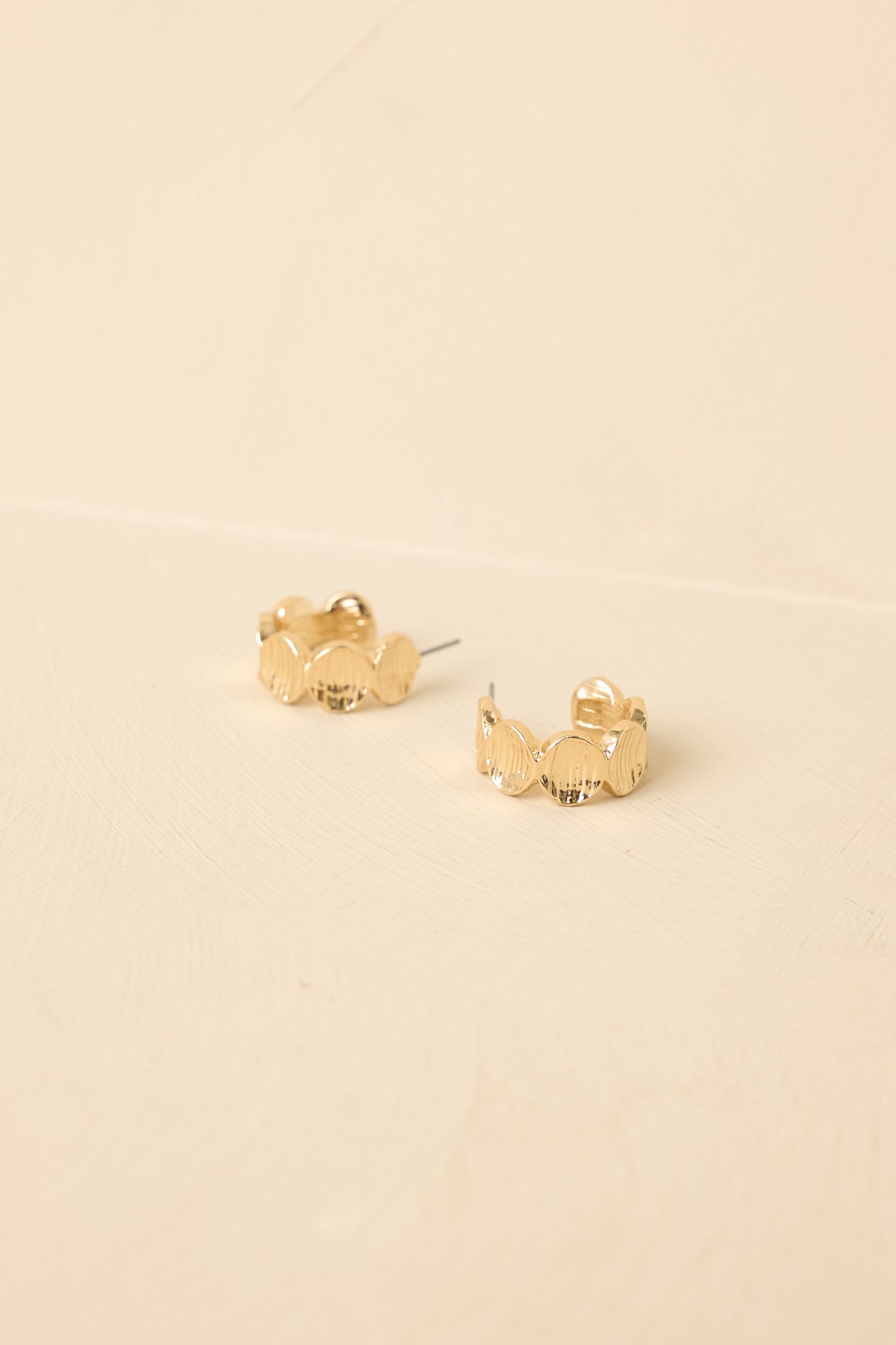 Well Rounded Gold Circle Segmented Hoop Earrings