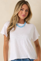 Purely Essential White Modal Blend Crewneck Tee