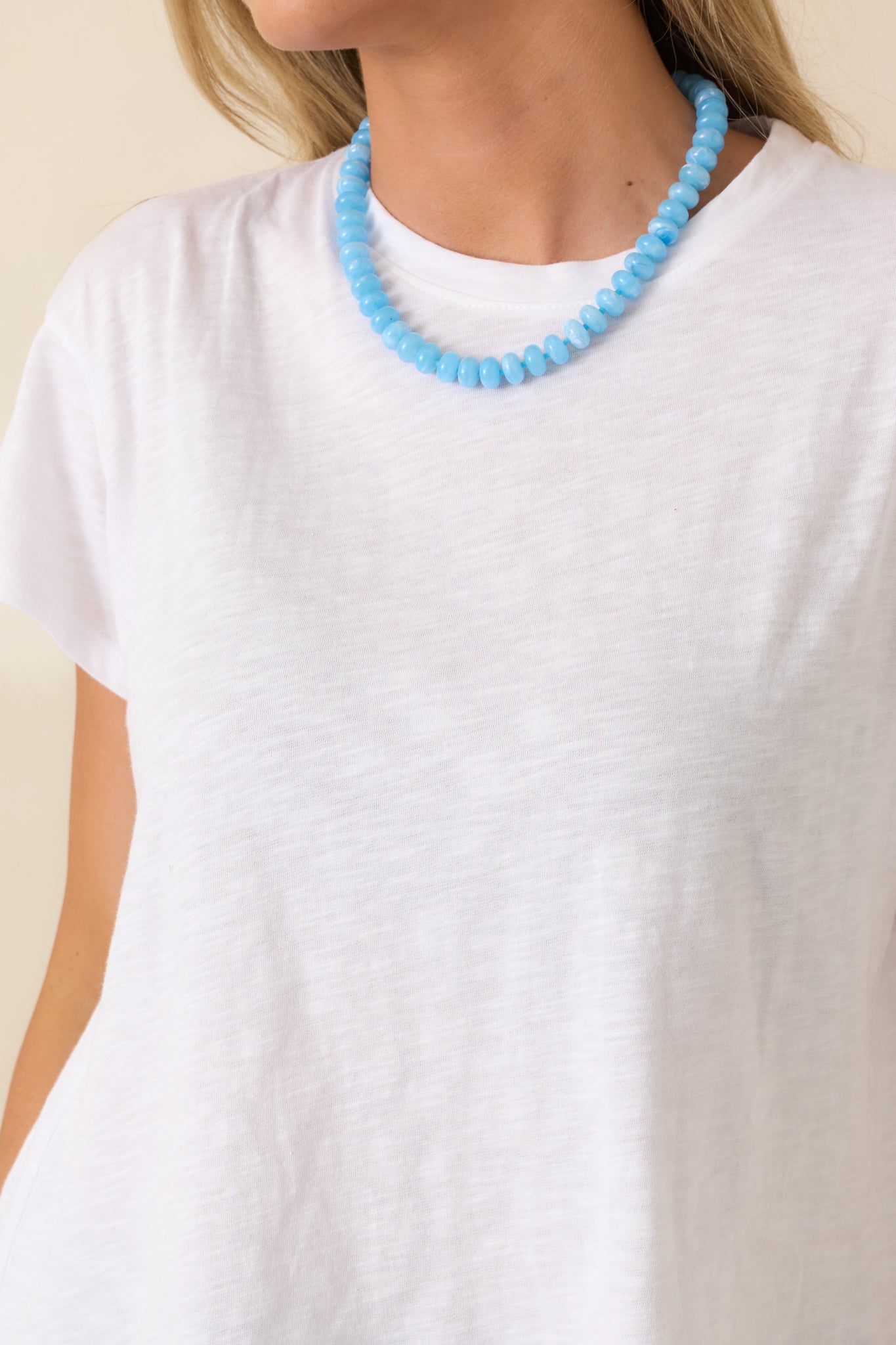 Purely Essential White Modal Blend Crewneck Tee