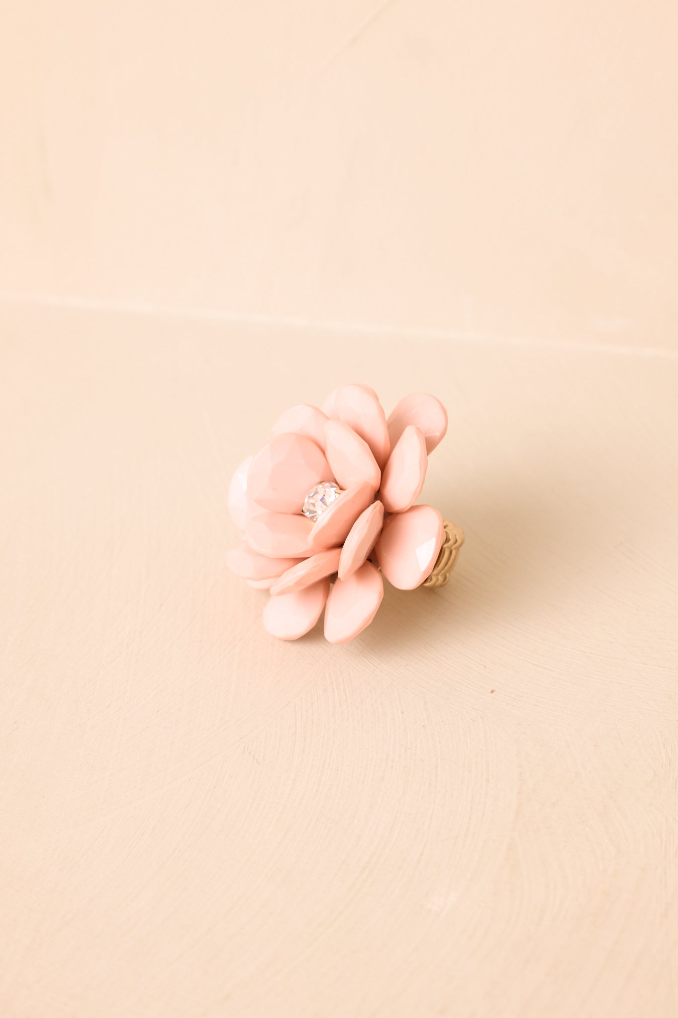 Pretty Petal Energy Pink Floral Statement Ring