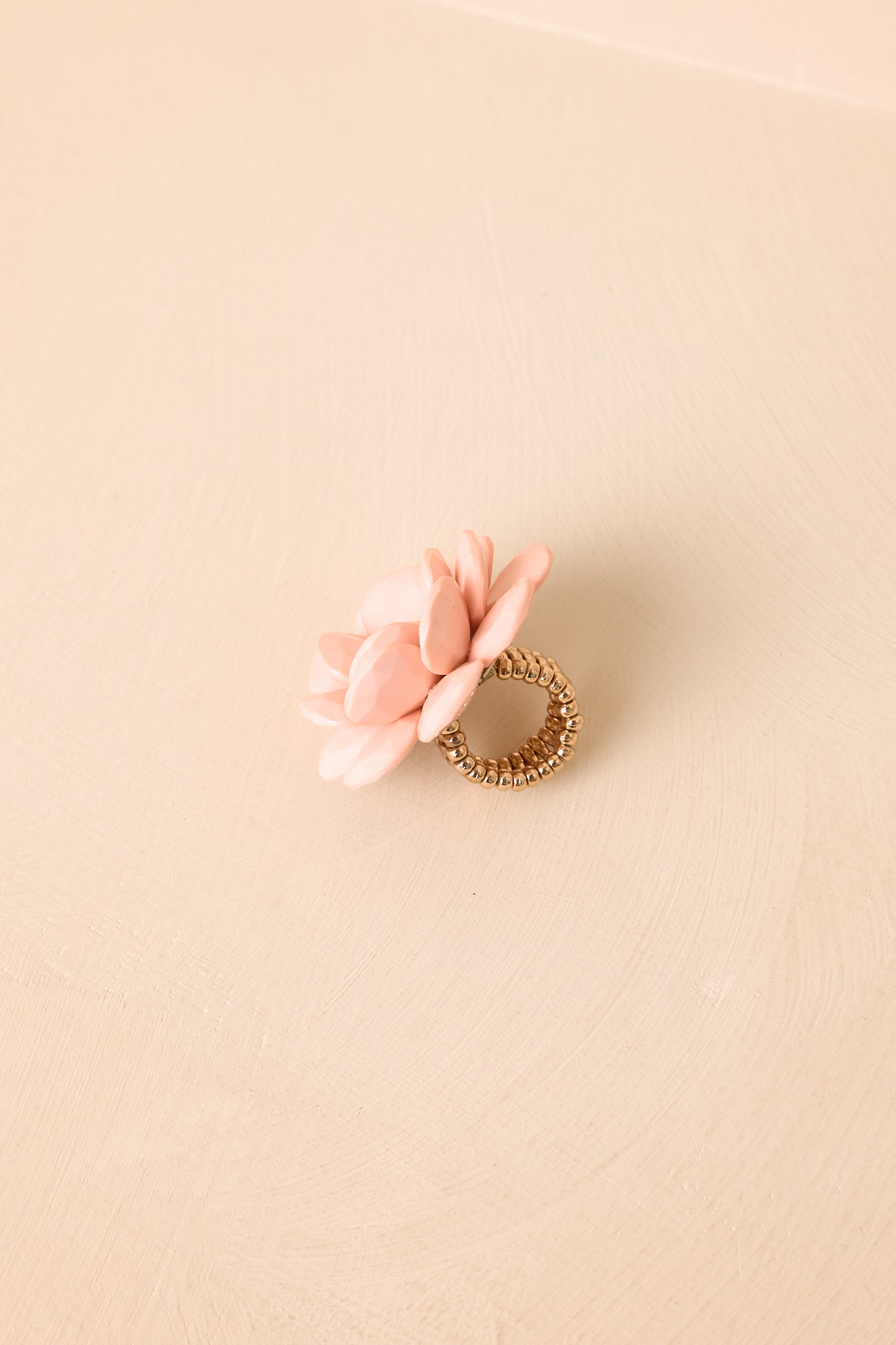 Pretty Petal Energy Pink Floral Statement Ring