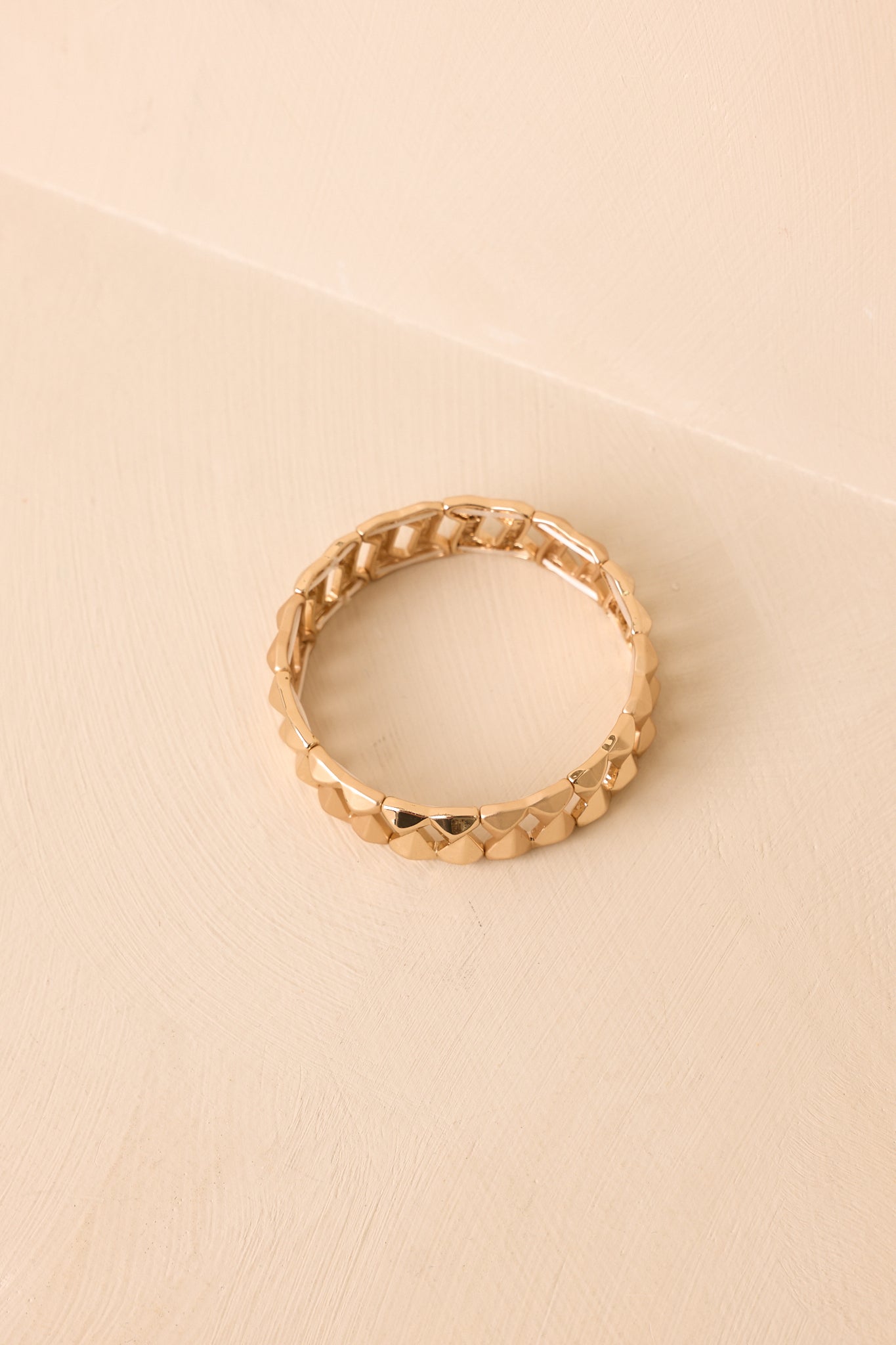 Keep It Coming Gold Textured Link Bracelet