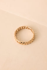 Keep It Coming Gold Textured Link Bracelet