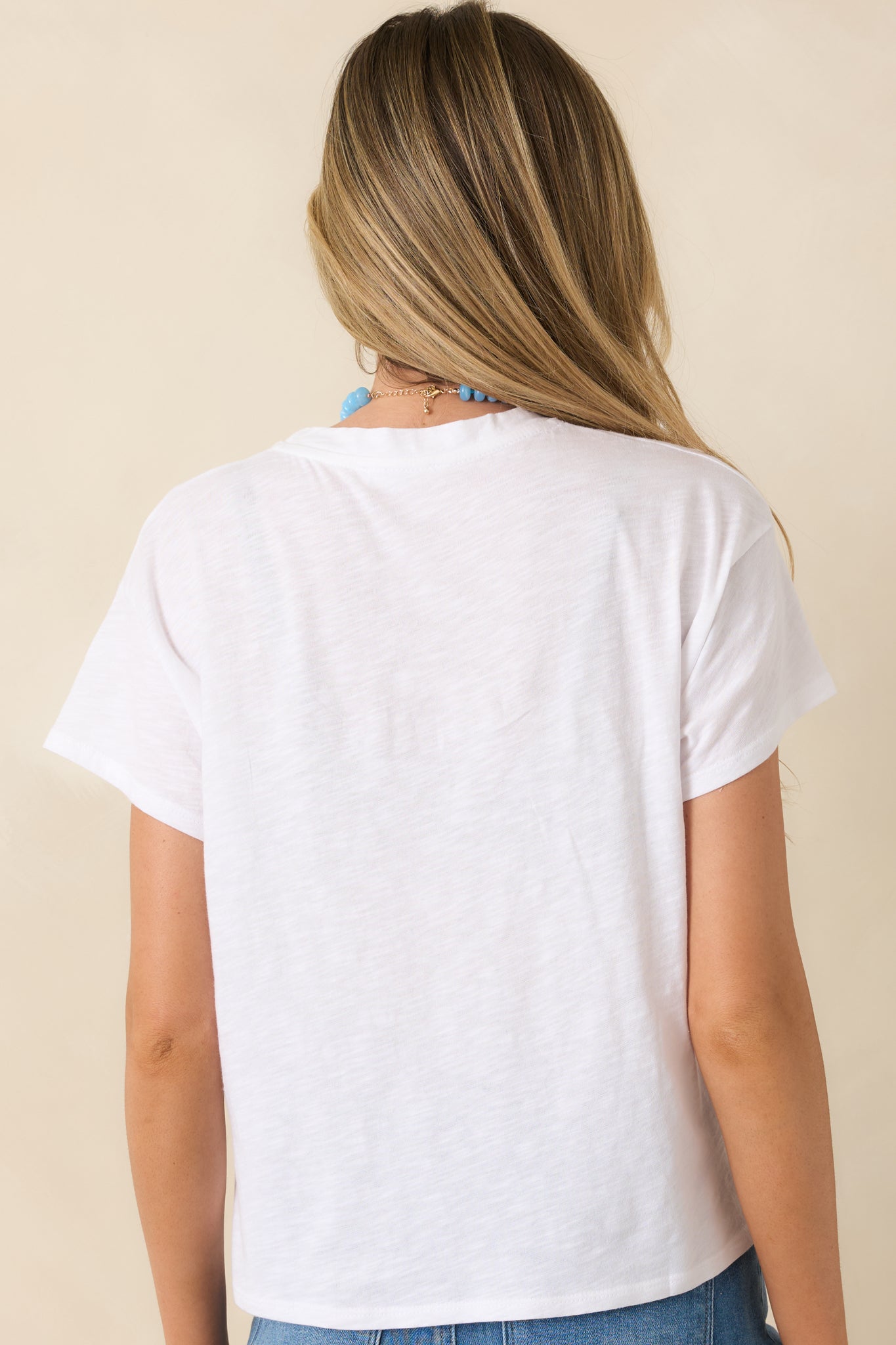 Purely Essential White Modal Blend Crewneck Tee