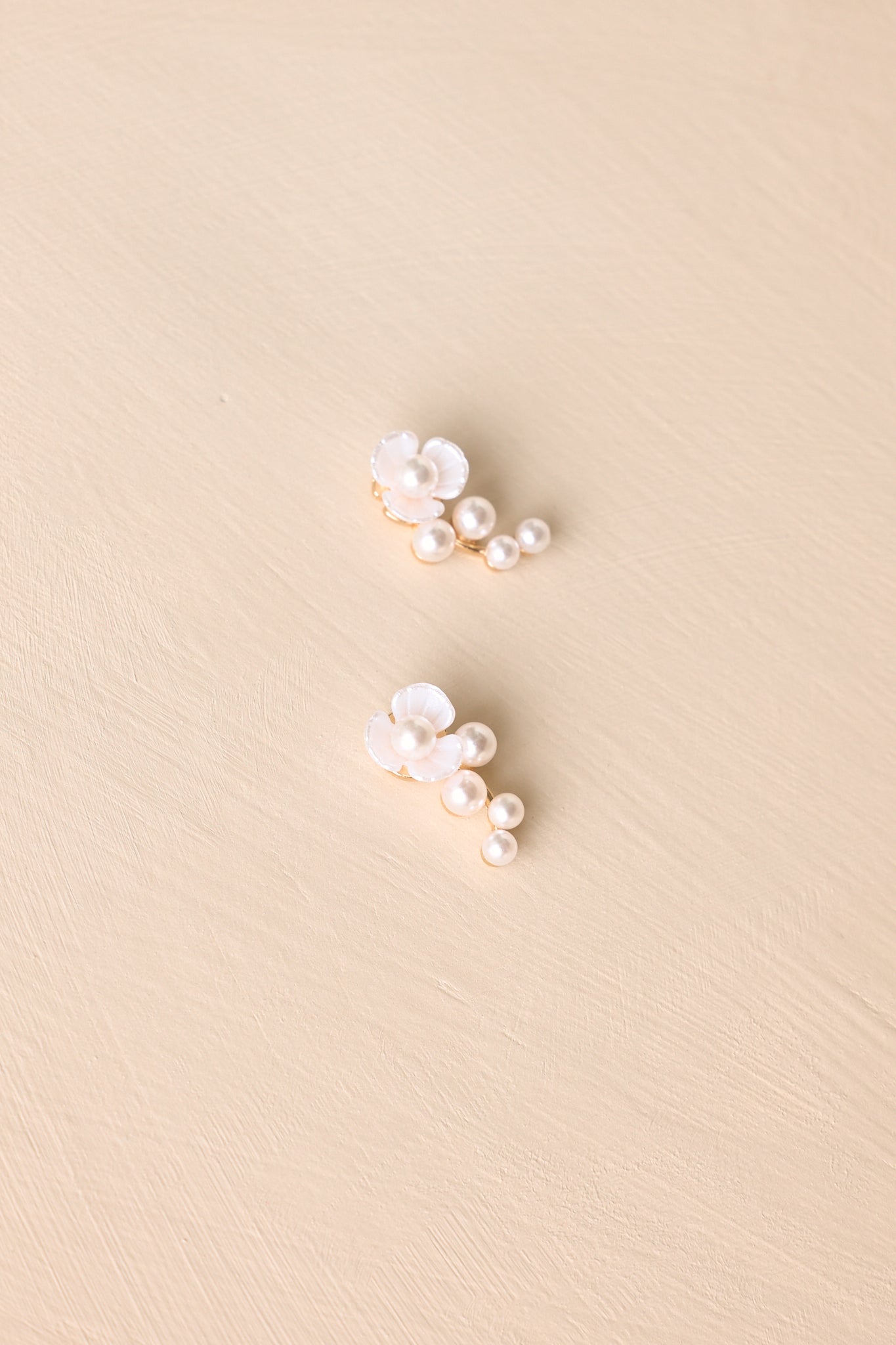 Dewdrop Bloom Gold & Pearl Flower Drop Earrings