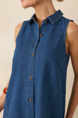 Z Supply New Light Dark Wash Cotton Denim Mini Dress