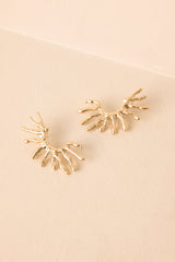Golden Reef Gold Sculptural Statement Earrings