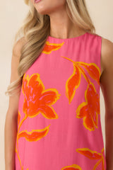 MINKPINK Elodie Pink Multi Floral Shift Mini Dress