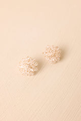 Dewdrop Blooms Crystal Beaded Floral Cluster Earrings