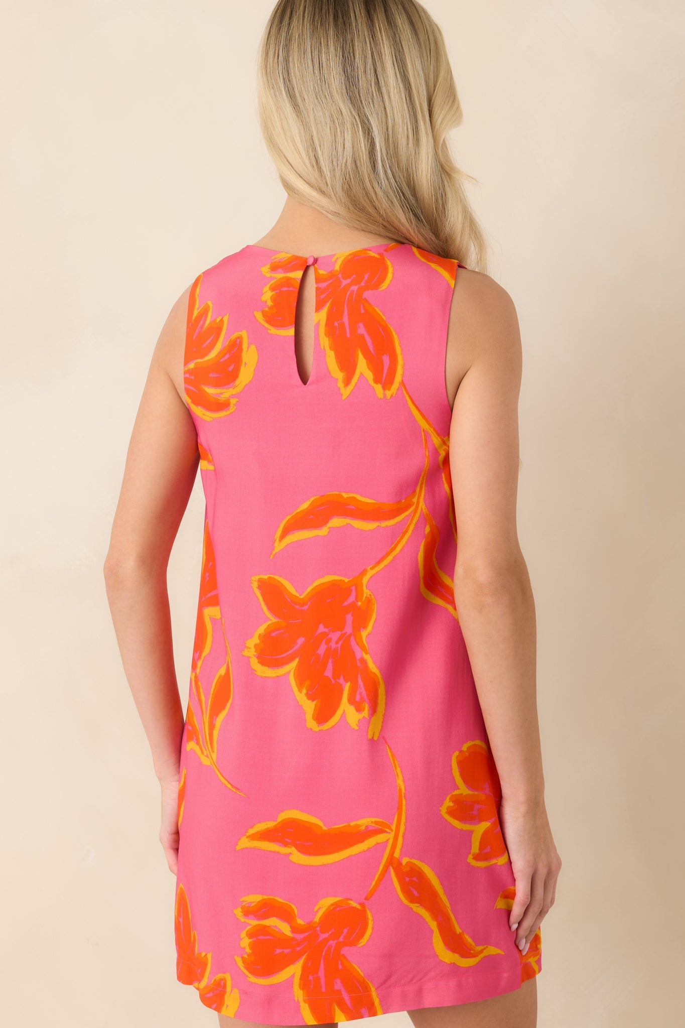 MINKPINK Elodie Pink Multi Floral Shift Mini Dress