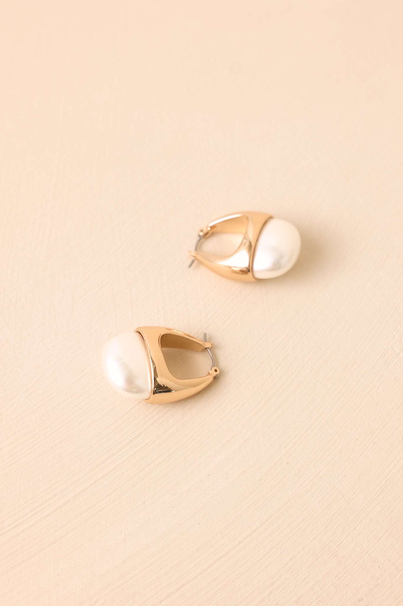 Modern Heirloom Gold Pearl Hoop Statement Earrings