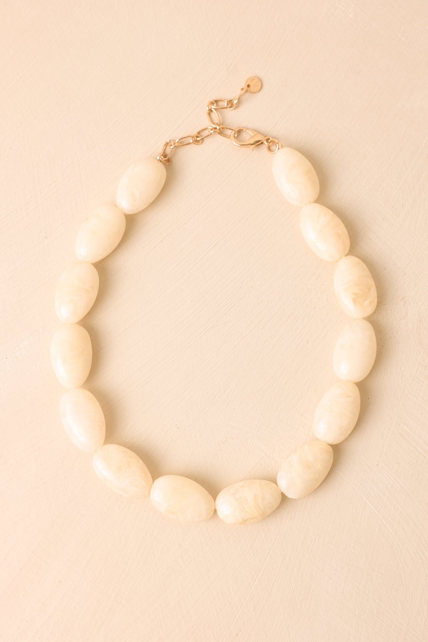 Salt Air Society Marbled Ivory Beaded Statement Necklace