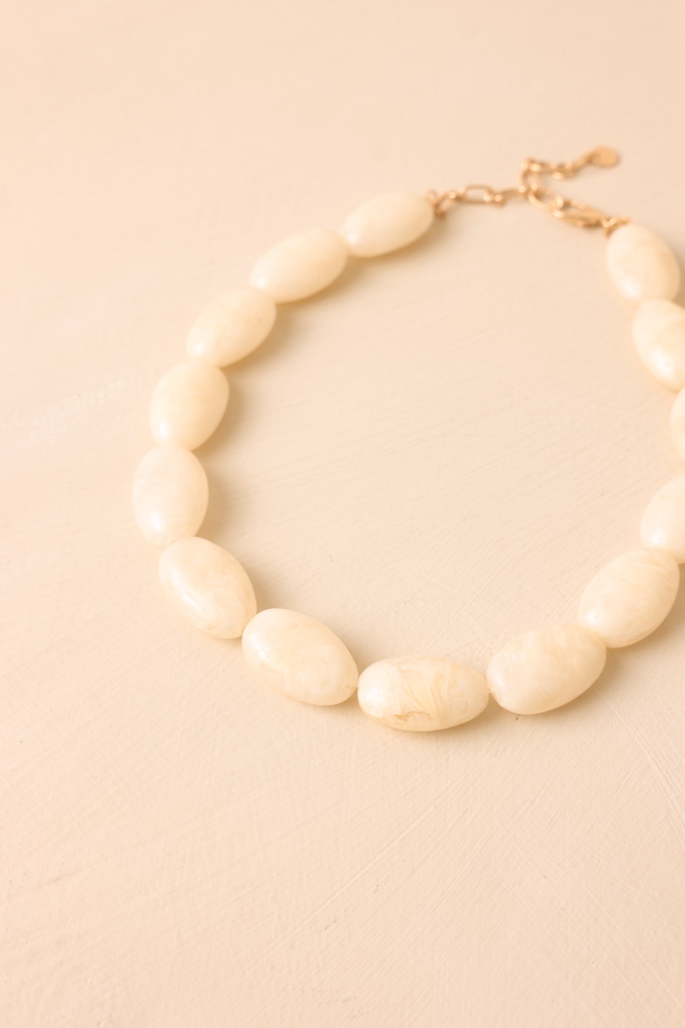 Salt Air Society Marbled Ivory Beaded Statement Necklace