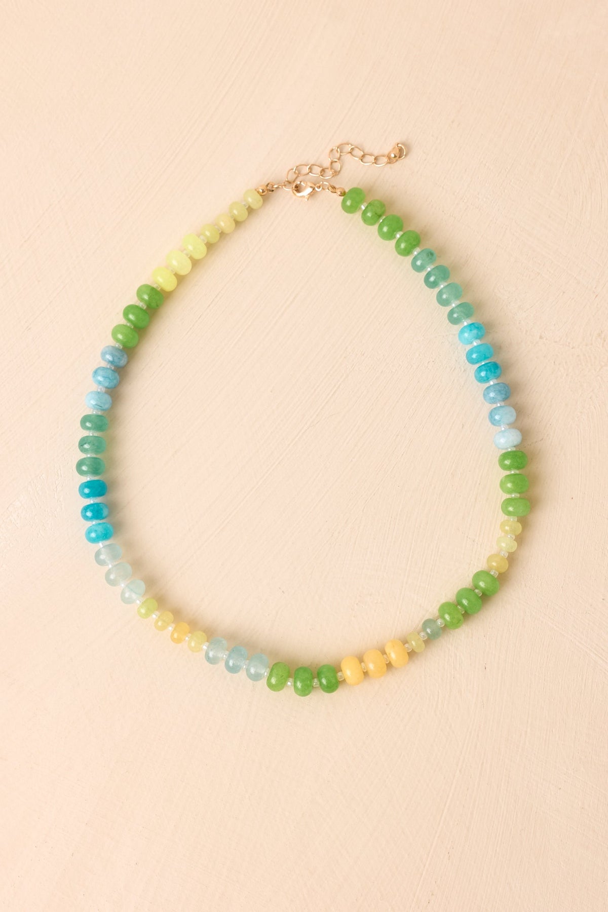 Life Is Sweet Green Multi Beaded Necklace