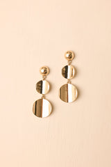 Golden Echo Gold Disc Drop Earrings