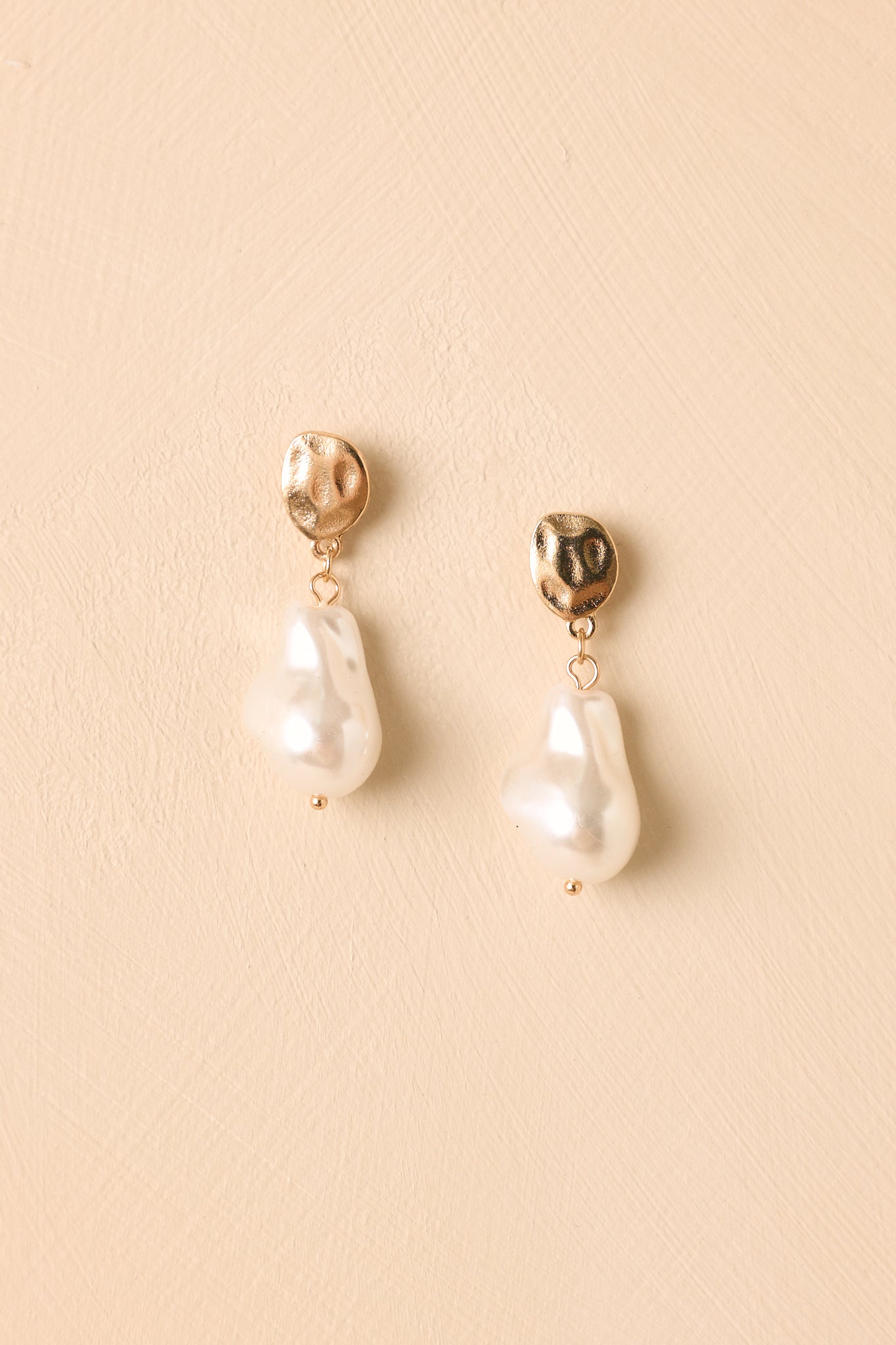 On the Moonlit Shore Gold & Pearl Drop Earrings