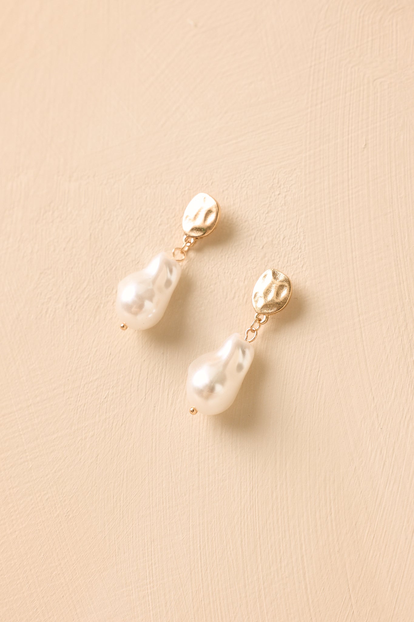 On the Moonlit Shore Gold & Pearl Drop Earrings