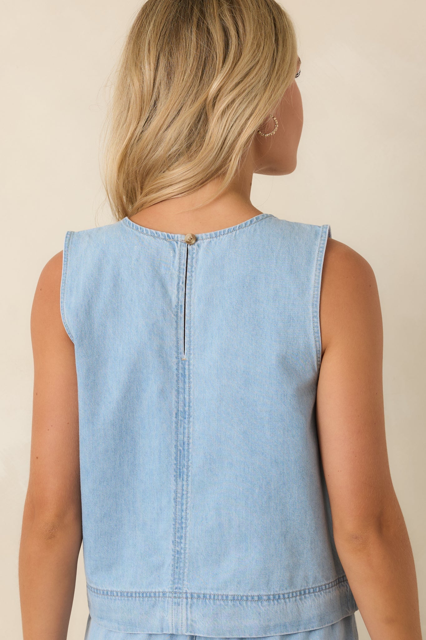 Z Supply Sun Seeker Light Wash Cotton Denim Tank