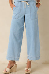 Z Supply Daycation Light Wash Cotton Denim Utility Pants