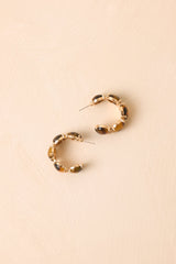 The Right Accent Gold & Tortoise Hoop Earrings