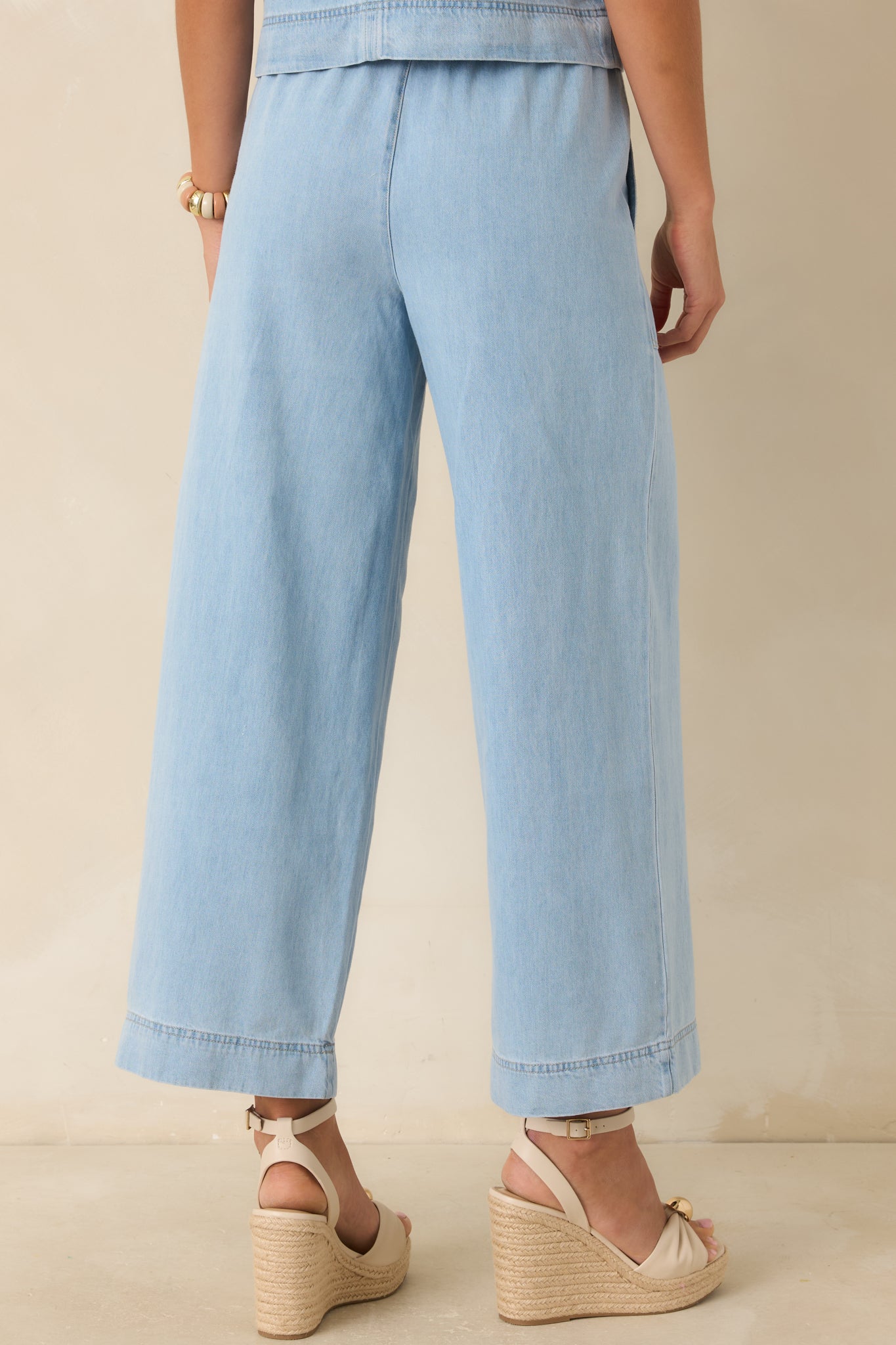 Z Supply Daycation Light Wash Cotton Denim Utility Pants