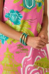 Cabana Glow Turquoise & Gold Slim Beaded Stretch Bracelet