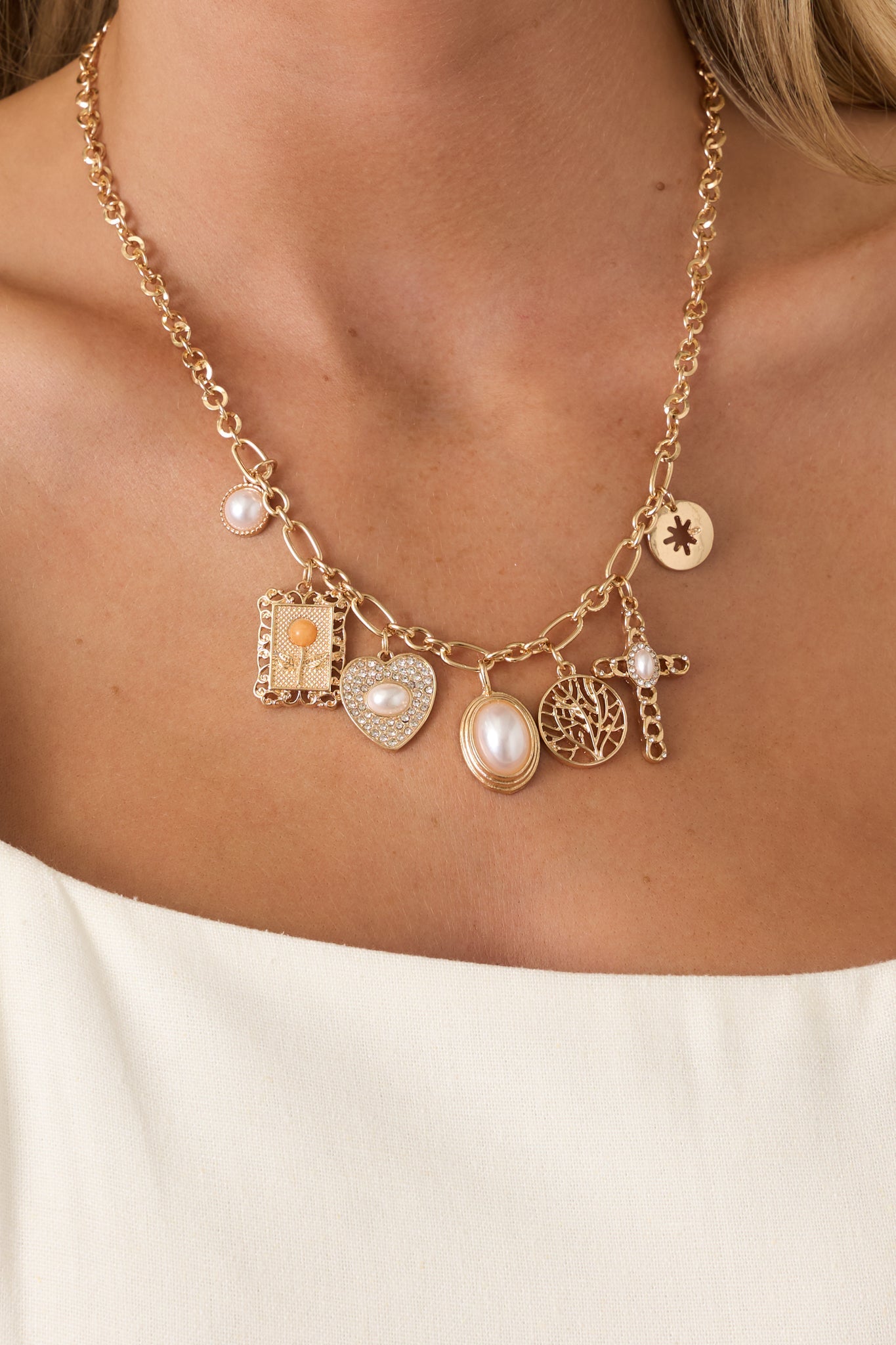 My Favorite Things Gold Charm Necklace
