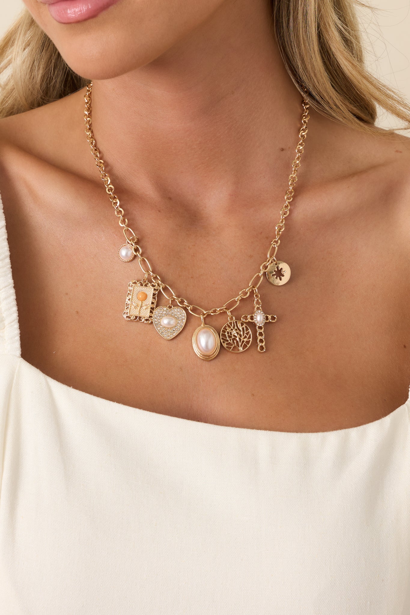 My Favorite Things Gold Charm Necklace