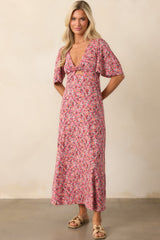 Z Supply Mavis Dulce Rose Mauve Floral Midi Dress