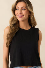 Z Supply Black Sloane Textured Slub Top