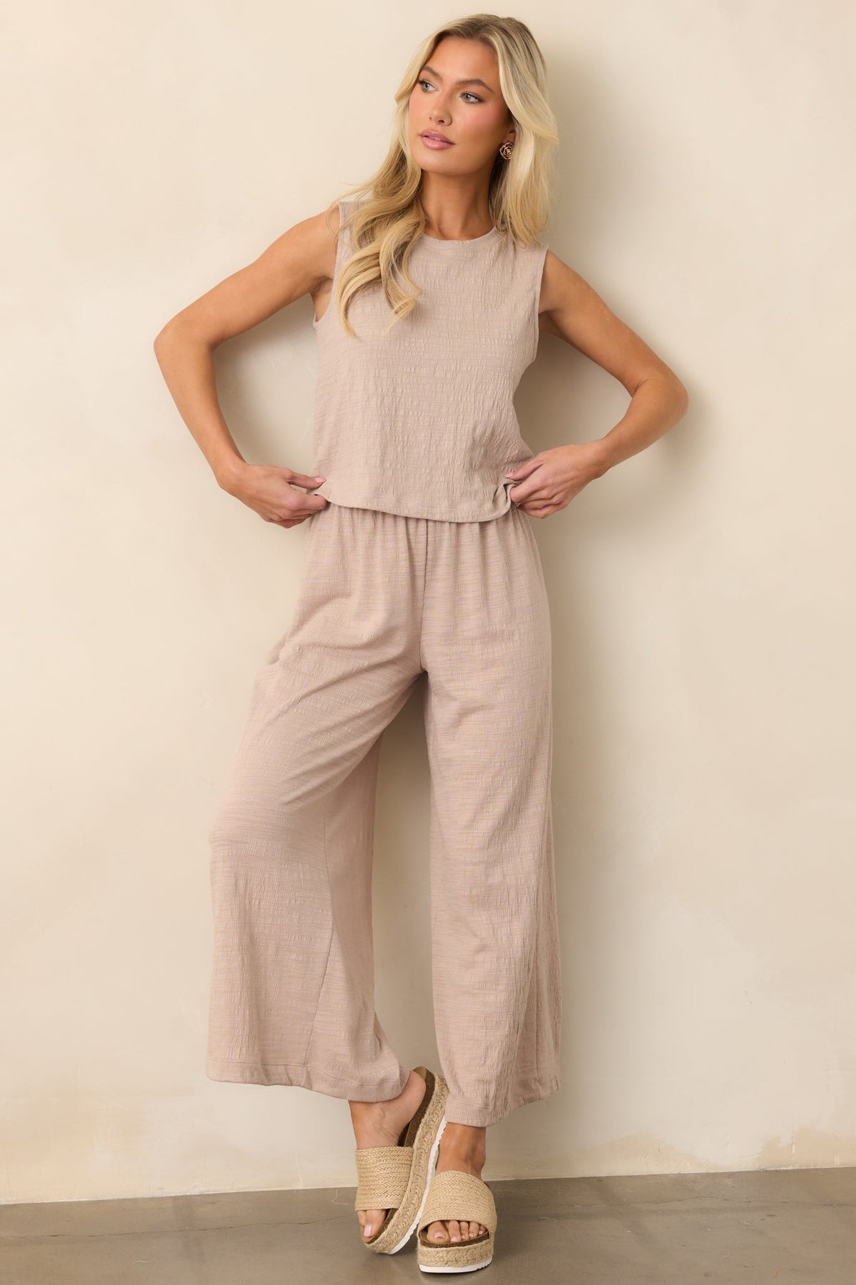 Z Supply Parchment Taupe Scout Textured Slub Pants