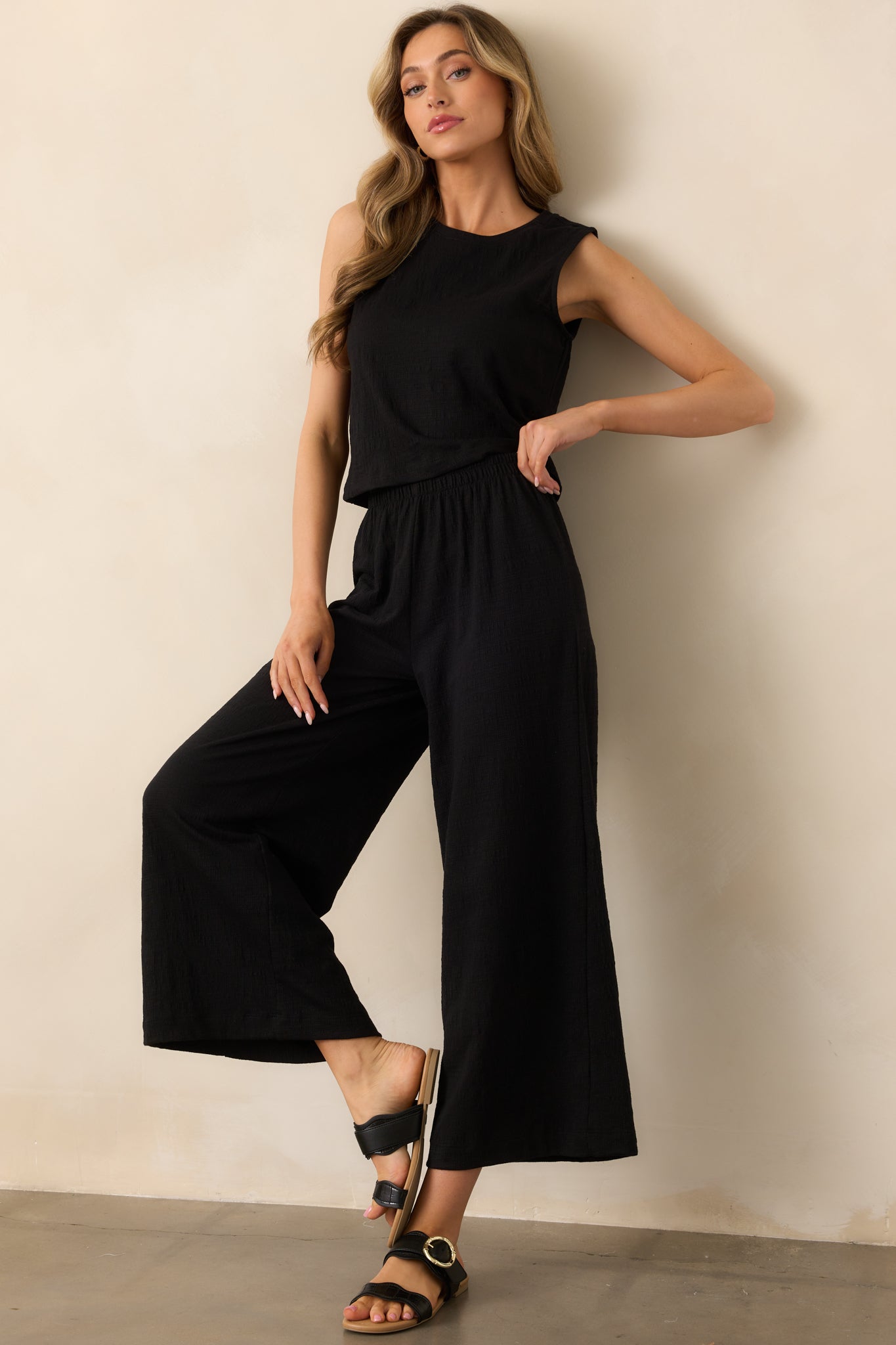 Z Supply Black Sloane Textured Slub Top
