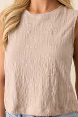 Z Supply Parchment Taupe Sloane Textured Slub Top