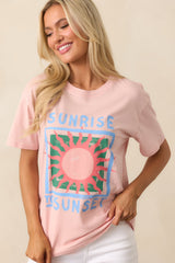 Z Supply Sunset Pink Boyfriend Tee