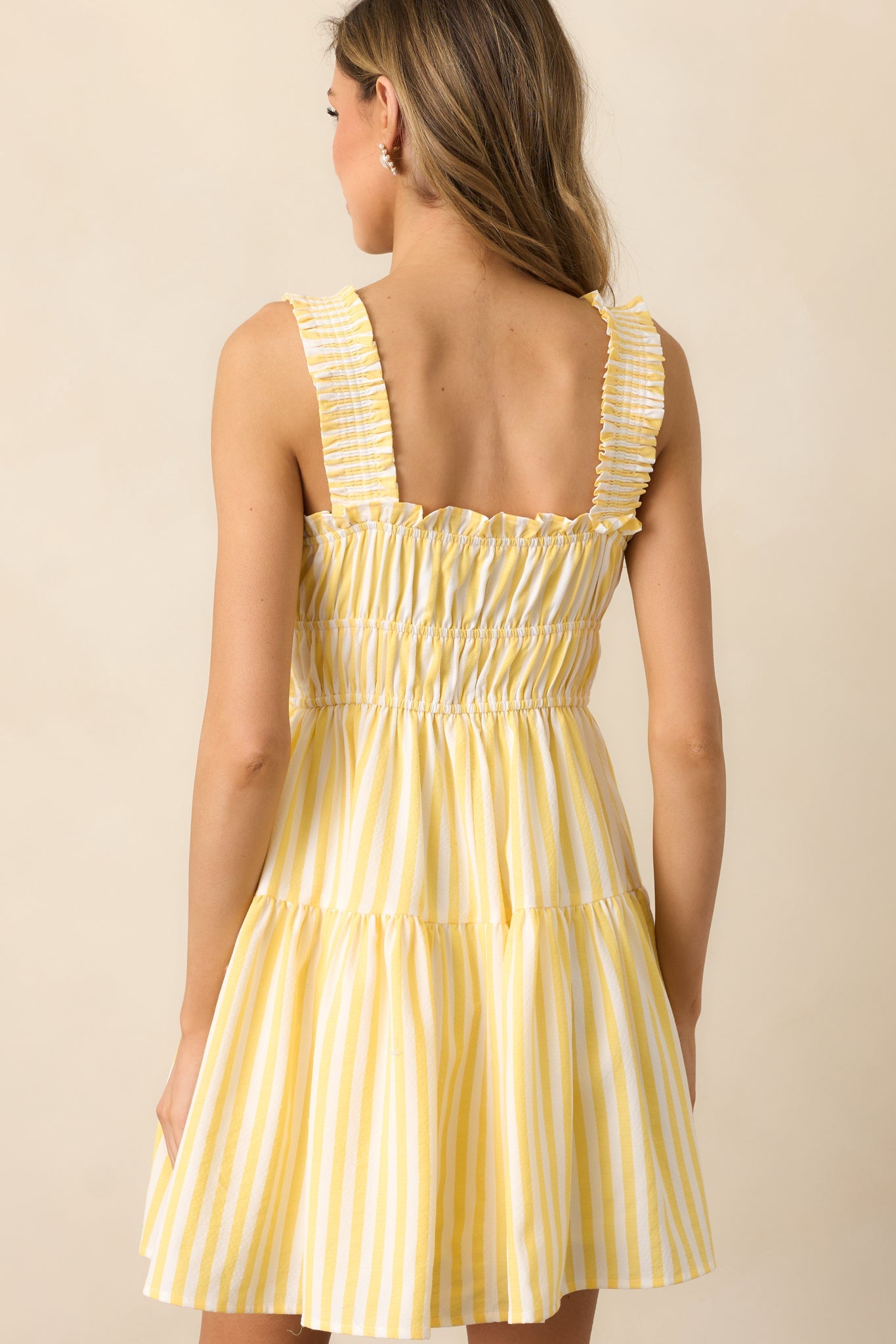 When Life Gives You Lemons Yellow Stripe Mini Dress