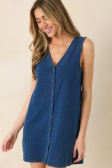 Z Supply Dark Wash Solace Cotton Denim Mini Dress