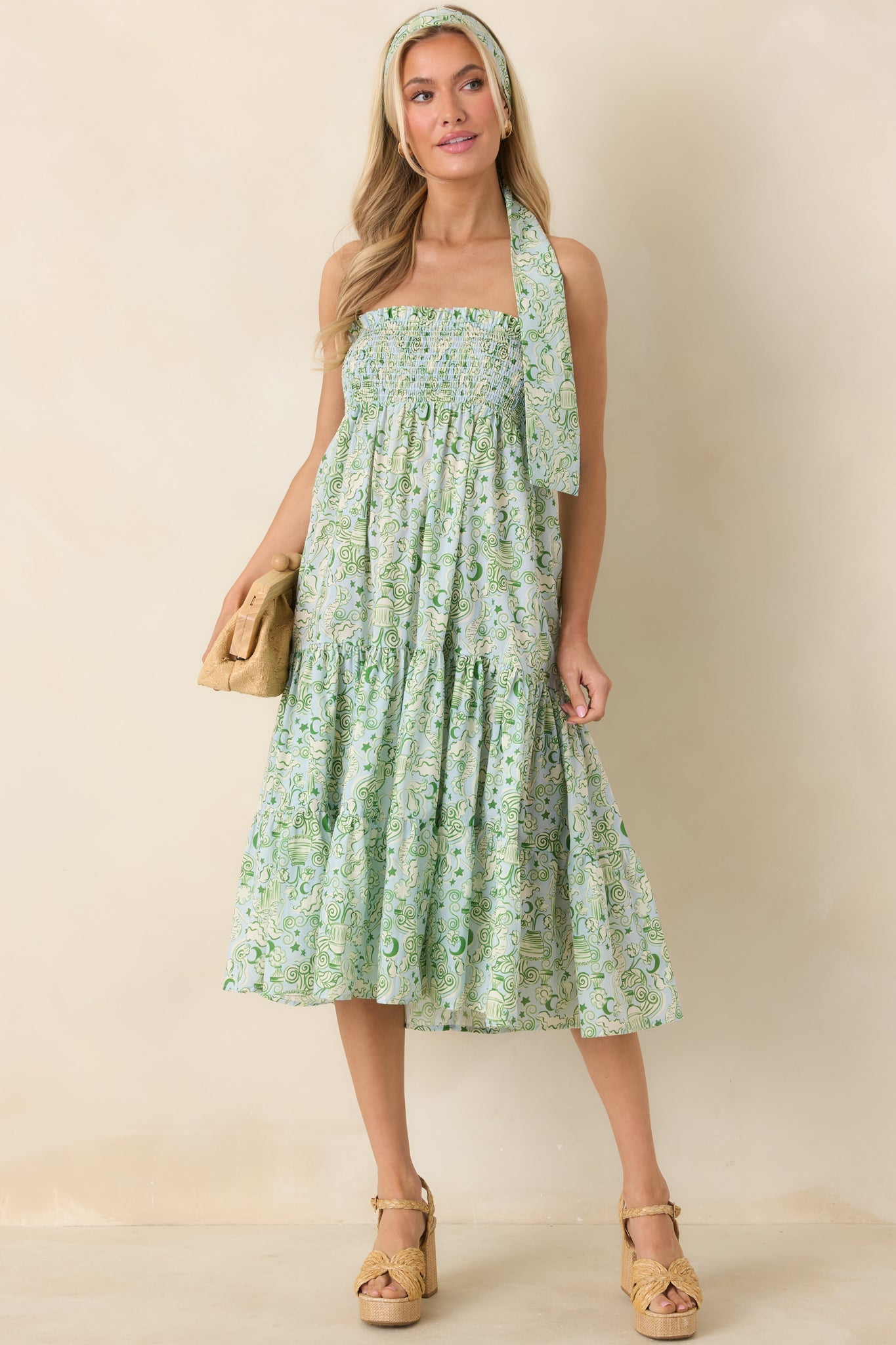 Paradisa Merritt Island Seaglass Green Convertible Cotton Skirt Dress