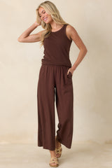 Z Supply Chocolate Brown Scout Linen Pants